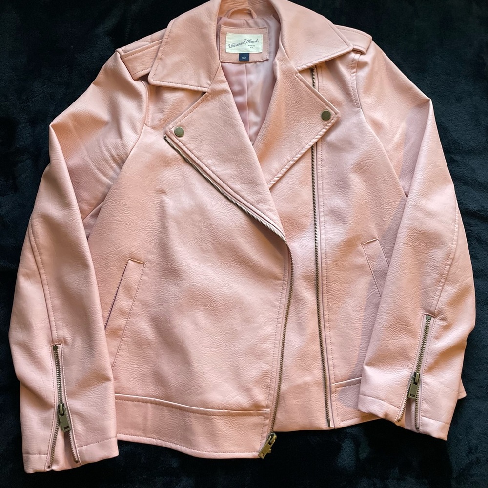New! Universal Thread Pink Faux Leather Jacket